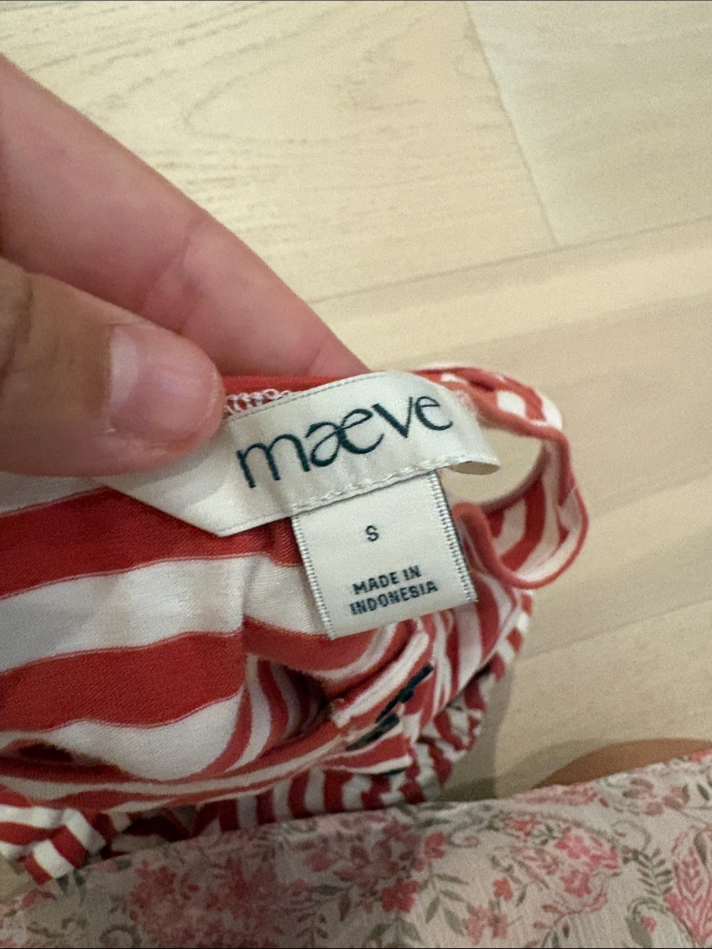 Maeve Red & White Striped Button-Front Tank Top - Picture 4 of 4